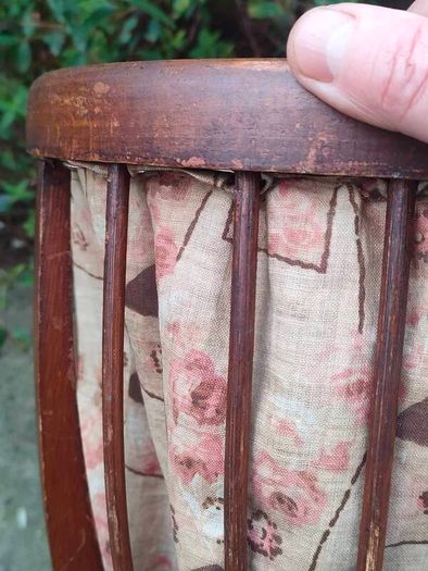 26" Edwardian Mahogany Sewing Basket