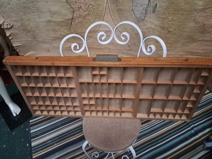 Vintage Wooden Printers Tray