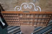 Vintage Wooden Printers Tray
