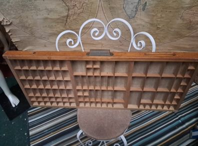 Vintage Wooden Printers Tray