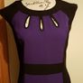 BNWT Size 10 Black & Purple Dress Image 3