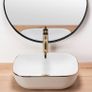 Belinda Gold Edge countertop washbasin + Lungo faucet + Rea plug Image 6