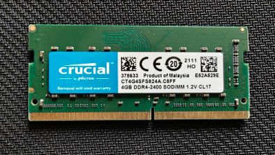 CRUCIAL DDR4 4gb laptop memory