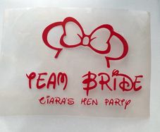 Disney Hen Party DIY iron on decal.