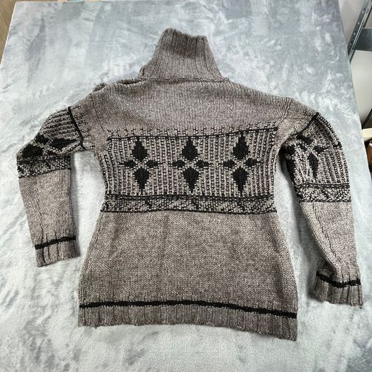 Armani Jeans Womens Roll Neck Jumper Sweater - Size 44 L - Grey - Mohair Blend