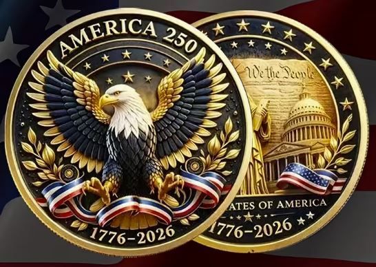 Commemorative Coin 250Th Anniversary USA Independence Day, New.