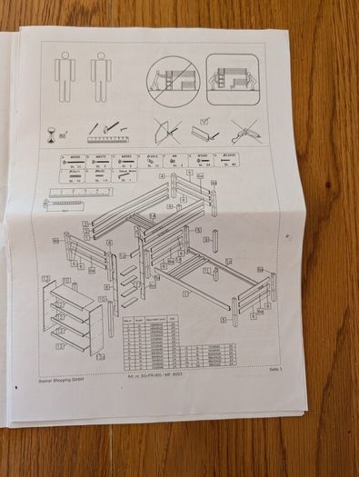 Bunk bed L-shaped