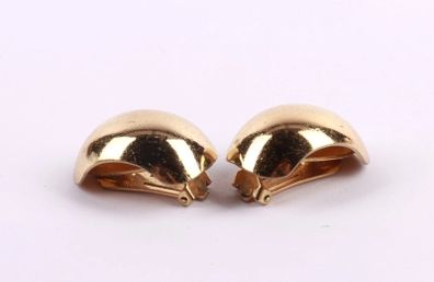 Christian Dior Clip-On Gold Tone Earrings, Simple.