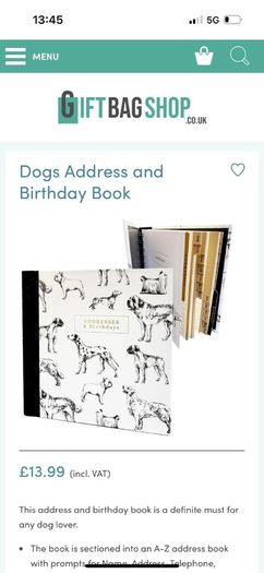 Brand New Dogs Theme Addresses and Birthdays Book
