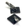 Mid century silver enamelled cuff links Image 6