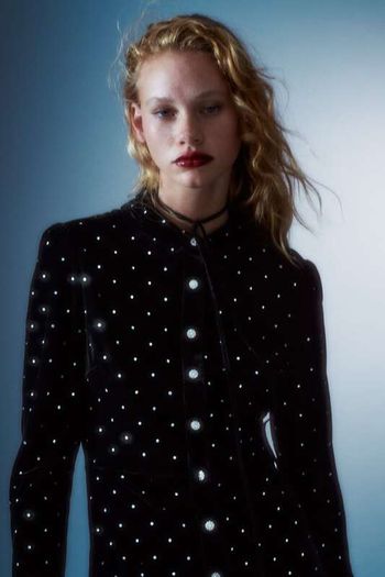 Zara Shimmery Velvet Dress