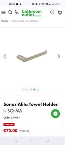 Sonas Brushed Nickel Towel Rail