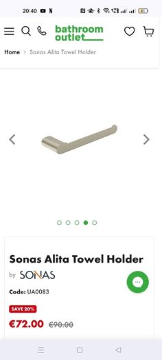 Sonas Brushed Nickel Towel Rail