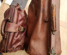 100 yr old Leather Doctors bags