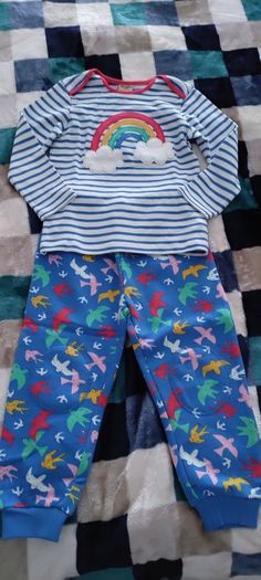 frugi rainbow top 3-4y