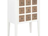 Sideboard White 54x30x80 cm Solid Wood