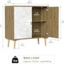 Accent Cabinet with 2 Doors Carved Storage Cabinet with Adjustable Shelf Image 2