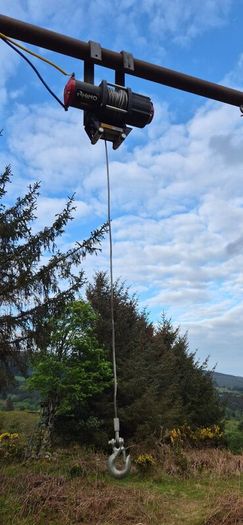 Portable Gantry Crane with 12V 4500lb Rhino Winch