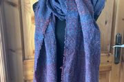Kerry woollen mills Celtic oversized scarf in plum