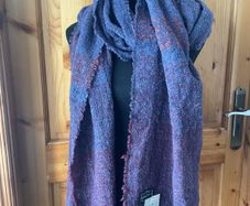 Kerry woollen mills Celtic oversized scarf in plum