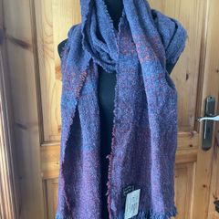 Kerry woollen mills Celtic oversized scarf in plum
