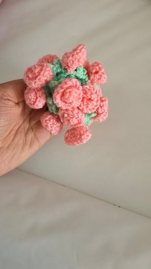 Handmade Crochet Teddy Tea Coaster / Trinket Holder