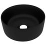 Luxury Wash Basin Round Matt Black 40x15 cm Ceramic Image 2
