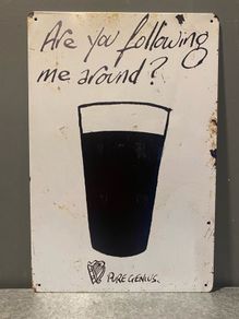 Guinness tin metal sign