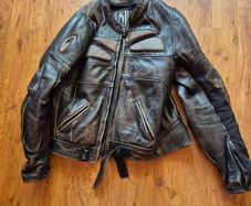 Leather motorbike jacket