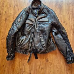 Leather motorbike jacket
