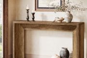 Farmhouse Console Table 140 cm Wooden Sofa Table with Storage for Entrance, Foyer, Hallway, Living Room, Easy Assembly