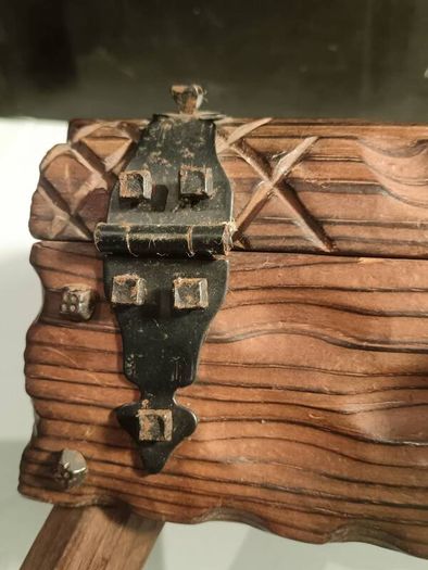 Vintage Wooden Hand Riveted Mini Chest
