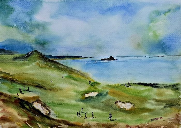 golf watercolour