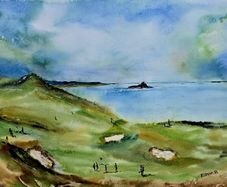 golf watercolour