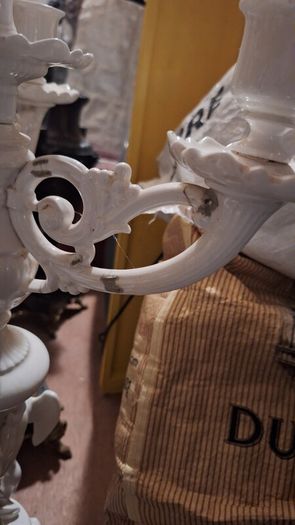 Large glazed candelabra