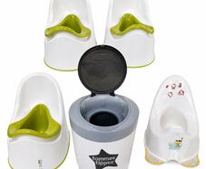 3x potty + nappy disposal bin