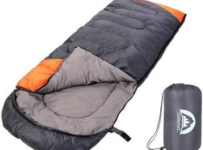 Sleeping Bag 3-4 Seasons (Summer, Spring, Fall, Winter) Warm & Cool Weather - Lightweight,Waterproof Indoor & Outdoor Use for Kids, Teens & Adults for Hiking, Backpacking and Camping