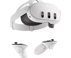 Quest 3 128GB VR Headset + Pro Head Strap with 5200mAH Powerbank Refurbished