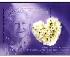 2002 Guernsey Queen Elizabeth, The Queen Mother Stamp Miniature Sheet Mint Never Hinged (MNH)