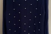 Primark Navy Knitted Jumper with White Pearls