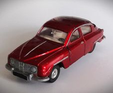 Diecast Vintage Dinky Toys Saab 96 Met. Red - Good Condition/No Box