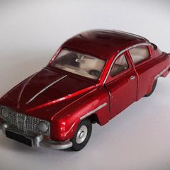 Diecast Vintage Dinky Toys Saab 96 Met. Red - Good Condition/No Box