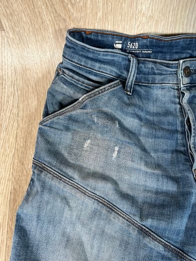 G Star Jeans Mens 30x30 Blue 5620 Double Knee 3D Straight Tapered Vintage