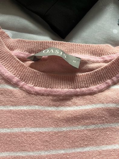 Oasis peach fine knit jumper wool