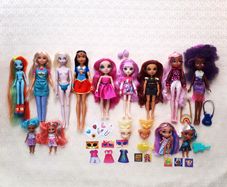 Dolls bundle - 13 dolls Rainbow High, Failfix, Super Hero Girls, Hairdorables, Frozen, Equestria Girls