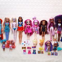 Dolls bundle - 13 dolls Rainbow High, Failfix, Super Hero Girls, Hairdorables, Frozen, Equestria Girls