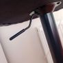 Grey velvet hight adjustment stool Image 4