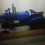 2 Green &blue Sil Ornament Recro Steel Tractors Image 2