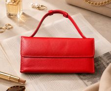 Leather Wallet for Women Card Holder Purse, Multi Compartment Clutch Wallet