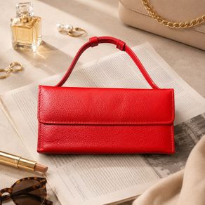 Leather Wallet for Women Card Holder Purse, Multi Compartment Clutch Wallet